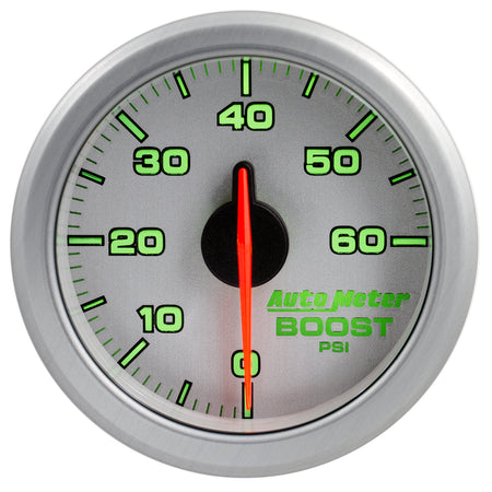 AutoMeter 9160-UL - 2-1/16" BOOST, 0-60 PSI, AIRDRIVE, SILVER 6