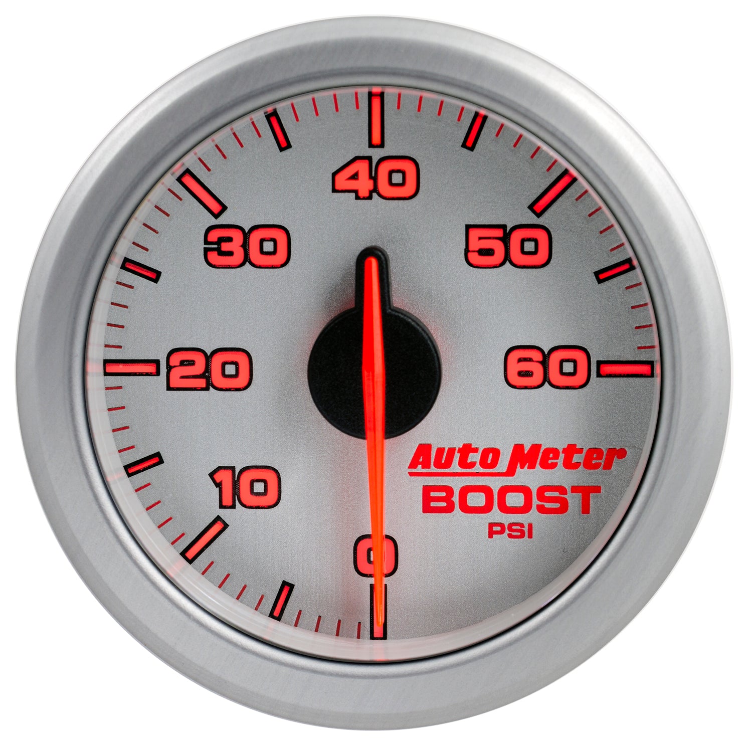 AutoMeter 9160-UL - 2-1/16" BOOST, 0-60 PSI, AIRDRIVE, SILVER 5