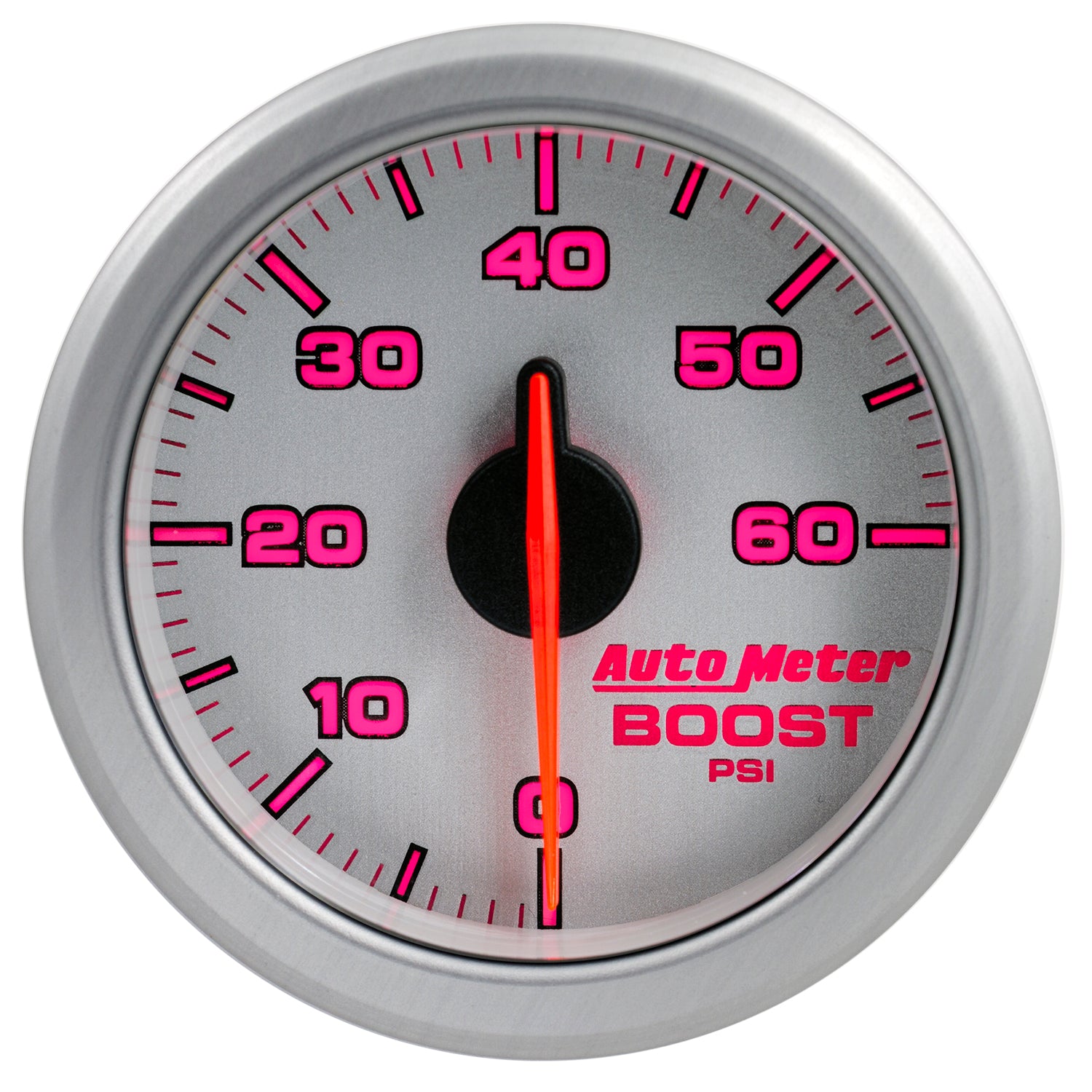 AutoMeter 9160-UL - 2-1/16" BOOST, 0-60 PSI, AIRDRIVE, SILVER 9