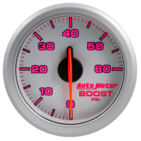 AutoMeter 9160-UL - 2-1/16" BOOST, 0-60 PSI, AIRDRIVE, SILVER 9