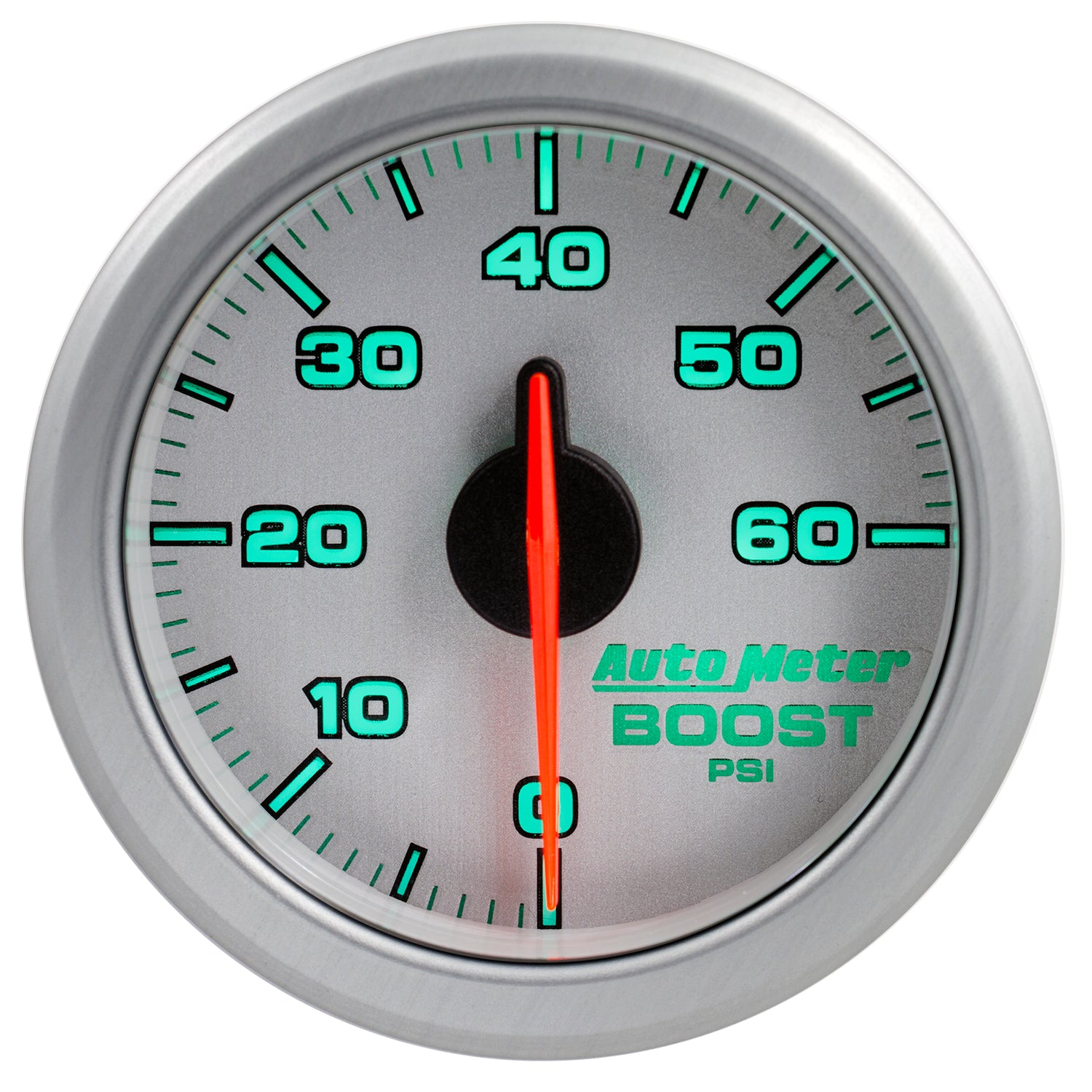 AutoMeter 9160-UL - 2-1/16" BOOST, 0-60 PSI, AIRDRIVE, SILVER 7