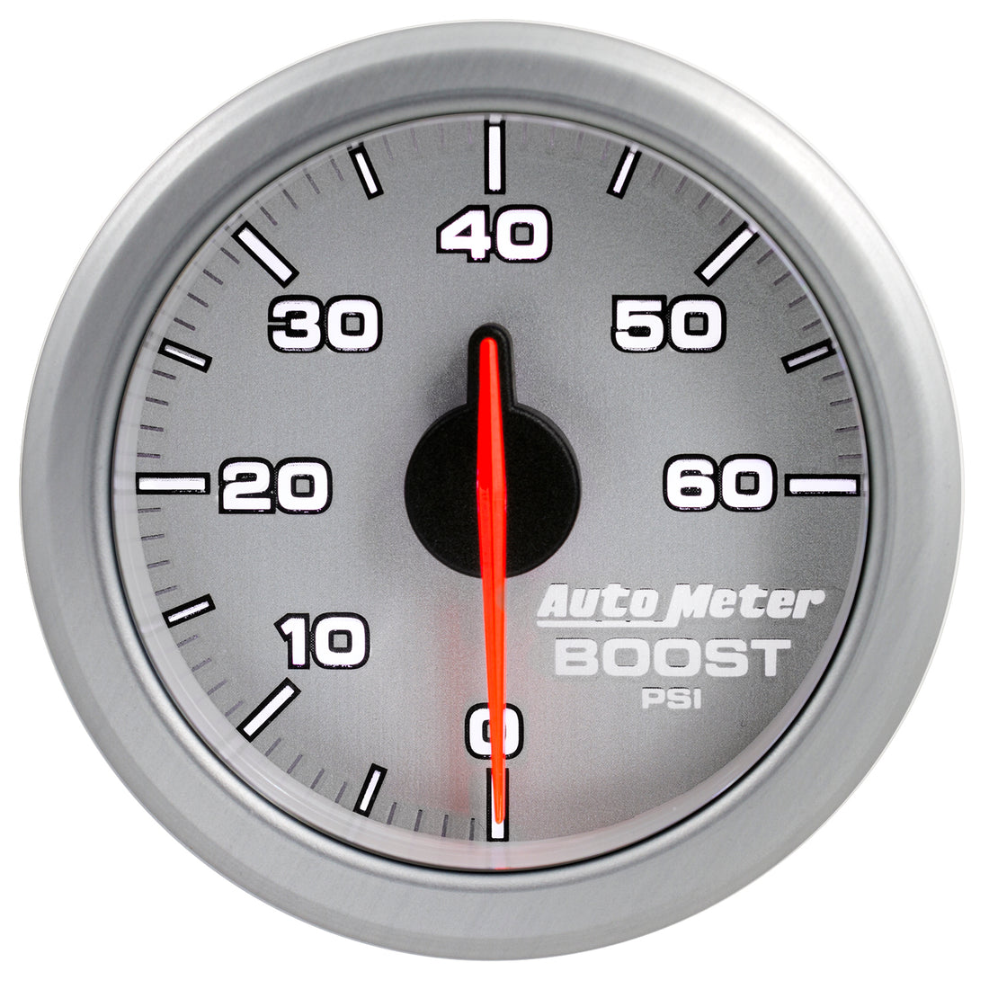 AutoMeter 9160-UL - 2-1/16" BOOST, 0-60 PSI, AIRDRIVE, SILVER 3