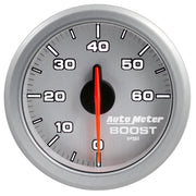 AutoMeter 9160-UL - 2-1/16" BOOST, 0-60 PSI, AIRDRIVE, SILVER 3