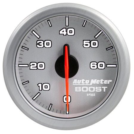 AutoMeter 9160-UL - 2-1/16" BOOST, 0-60 PSI, AIRDRIVE, SILVER 3