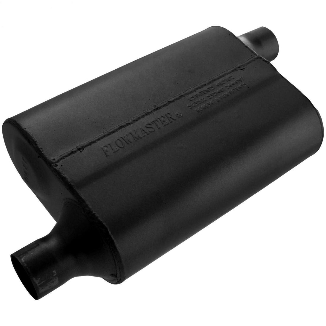 Flowmaster 942043 - 40 Series Delta Flow Chambered Muffler 40 Delta Flow 2.00 Offset In 2.00 Offset Out Aggressive Sound Flowmaster 4