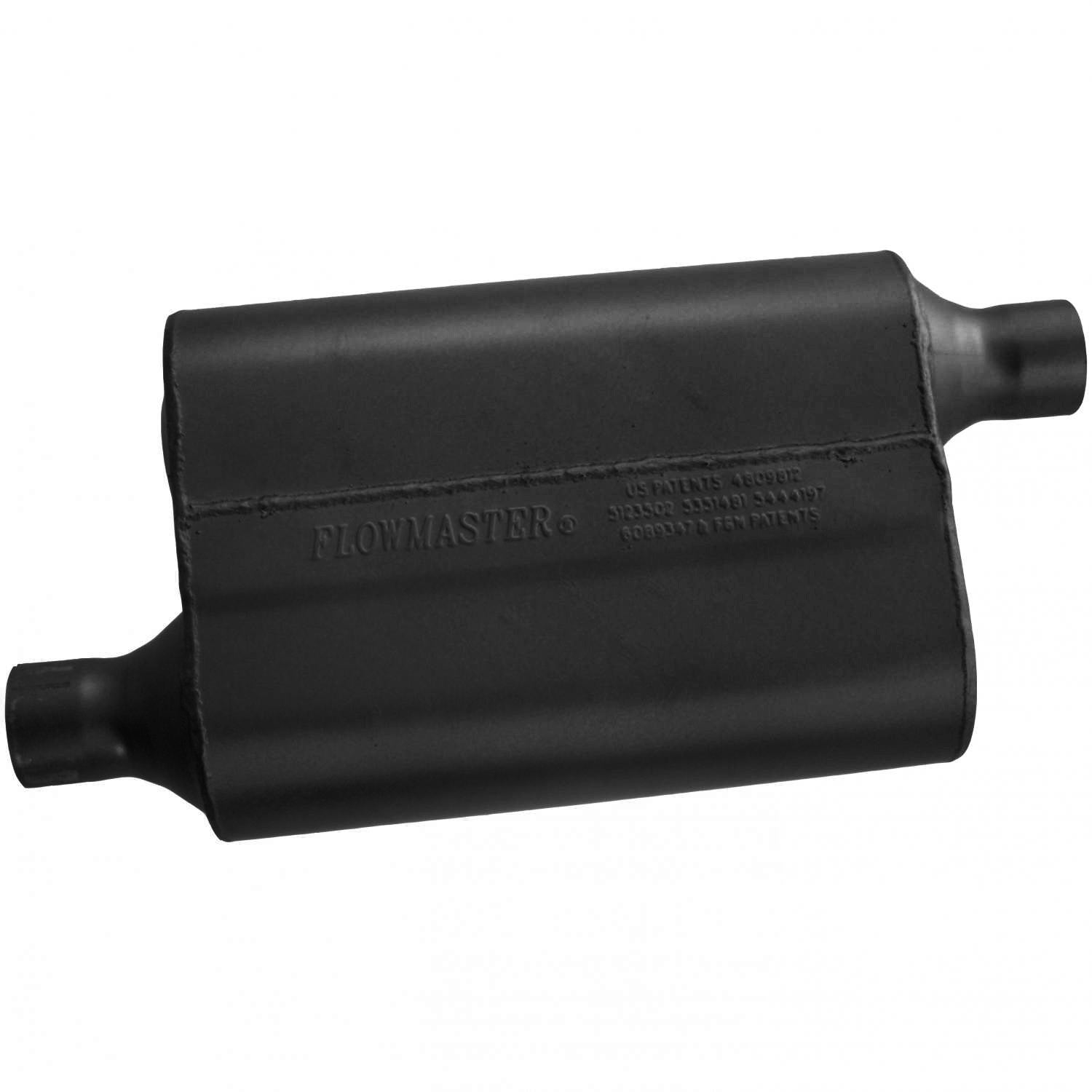 Flowmaster 942043 - 40 Series Delta Flow Chambered Muffler 40 Delta Flow 2.00 Offset In 2.00 Offset Out Aggressive Sound Flowmaster 2