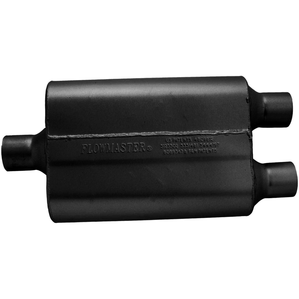 Flowmaster 9424422 - 40 Series Delta Flow Chambered Muffler 40 Delta Flow 2.25 Center In 2.25 Dual Out Aggressive Sound Flowmaster 2