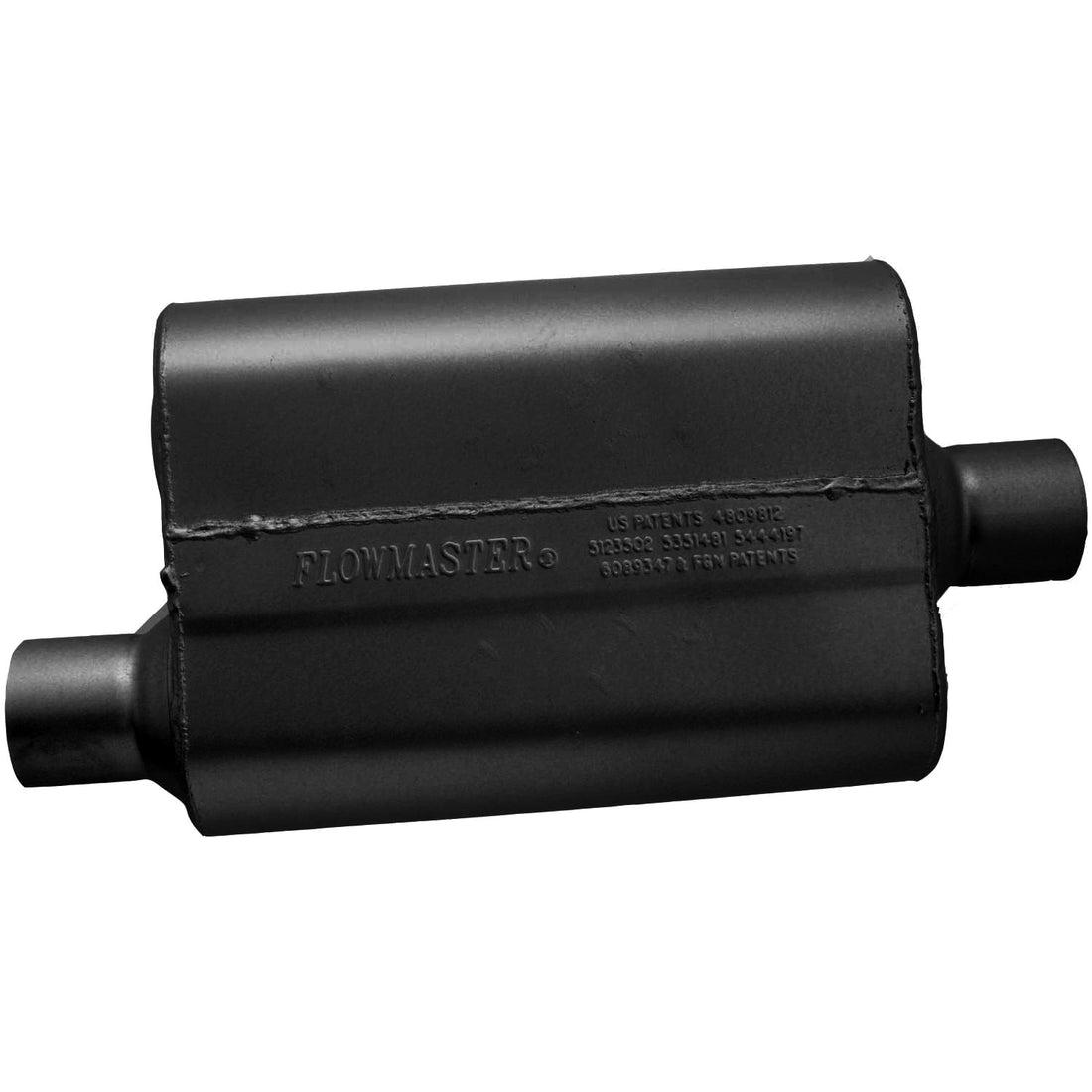 Flowmaster 942541 - 40 Series Delta Flow Chambered Muffler 40 Delta Flow 2.50 Offset In 2.50 Center Out Aggressive Sound Flowmaster 2
