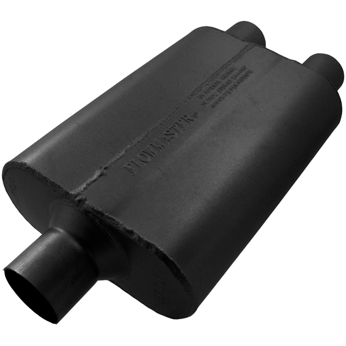 Flowmaster 9425422 - 40 Series Delta Flow Chambered Muffler 40 Delta Flow 2.50 Center In 2.25 Dual Out Aggressive Sound Flowmaster 4