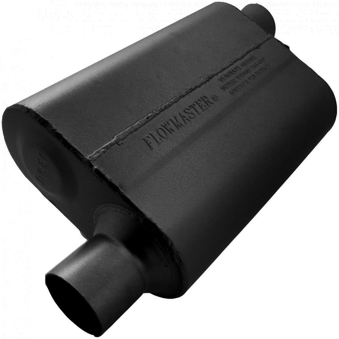 Flowmaster 942543 40 Series Delta Flow Chambered Muffler 2.50 Offset In/Out Aggressive Sound