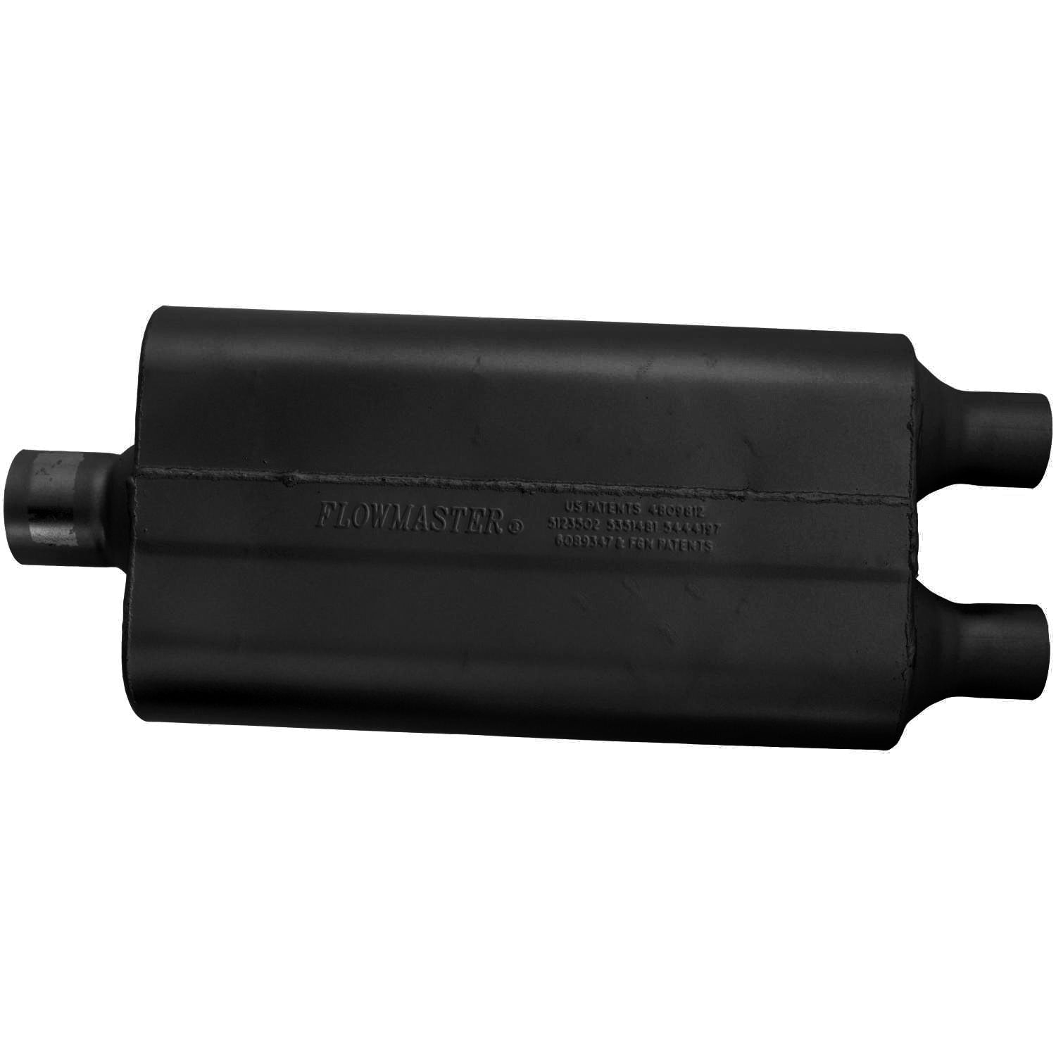 Flowmaster 9425502 - 50 Series Delta Flow Chambered Muffler 50 Delta Flow 2.50 Center In 2.00 Dual Out Moderate Sound Flowmaster 3