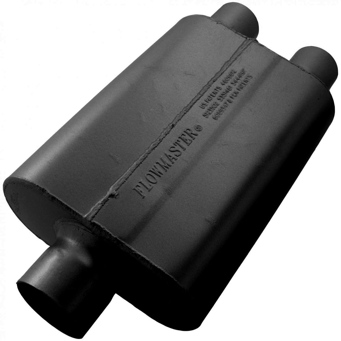 Flowmaster 9430402 - 40 Series Delta Flow Chambered Muffler 40 Delta Flow 3.00 Center In 2.50 Dual Out Aggressive Sound Flowmaster 4