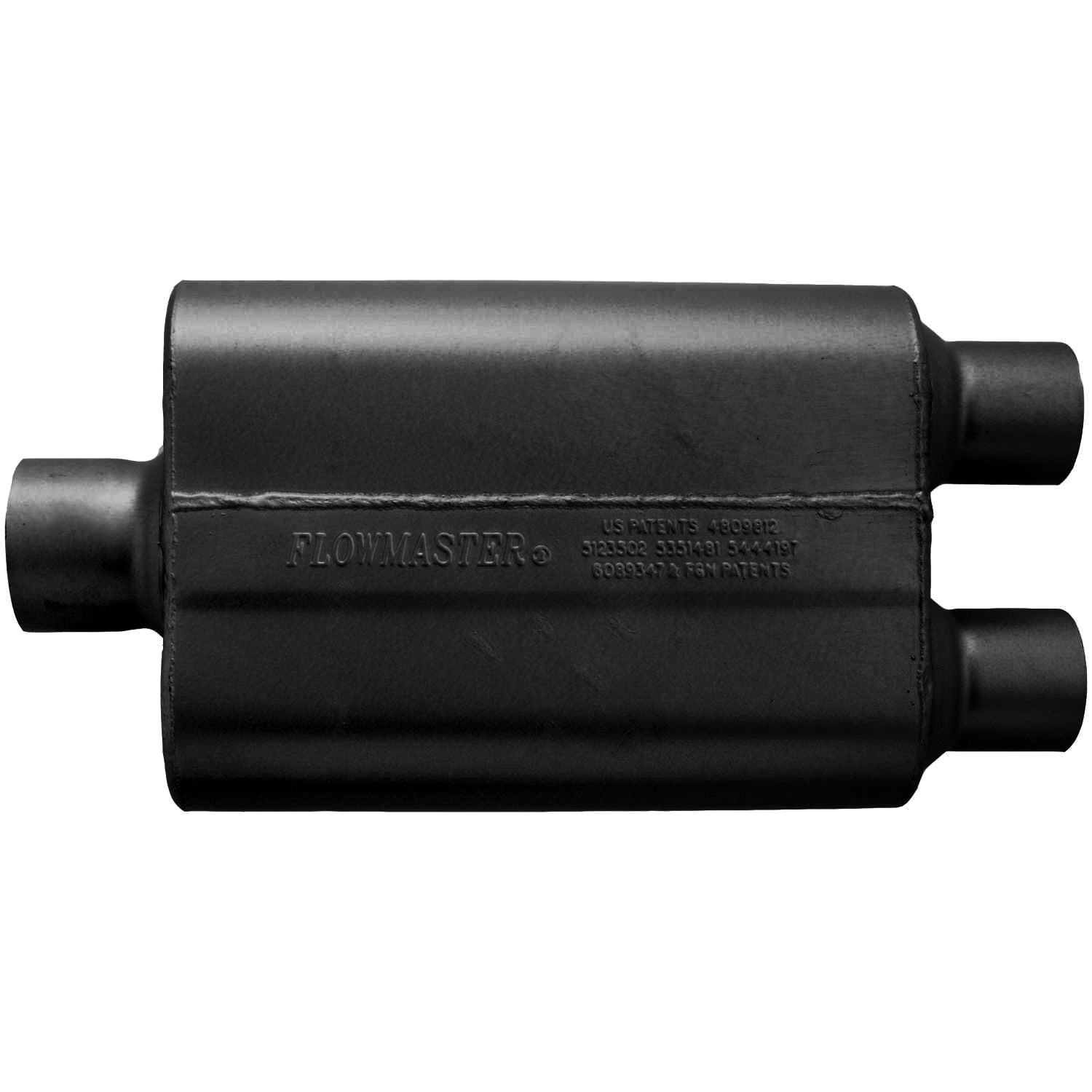 Flowmaster 9430402 - 40 Series Delta Flow Chambered Muffler 40 Delta Flow 3.00 Center In 2.50 Dual Out Aggressive Sound Flowmaster 2