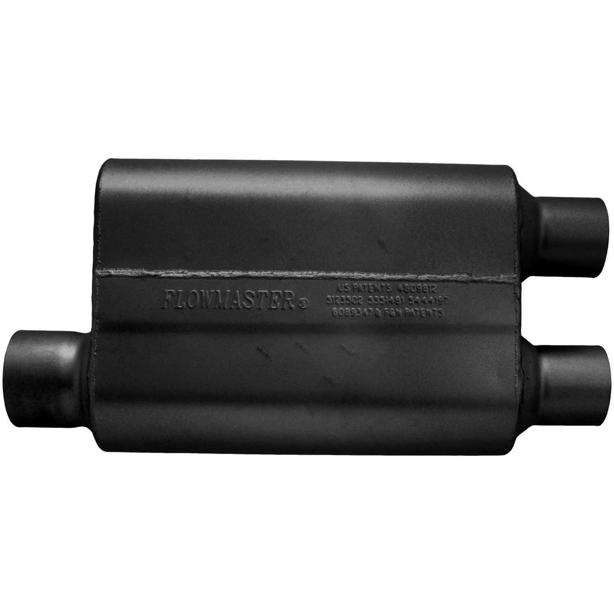 Flowmaster 9430412 - 40 Series Delta Flow Chambered Muffler 40 Delta Flow 3.00 Offset In 2.50 Dual Out Aggressive Sound Flowmaster 2