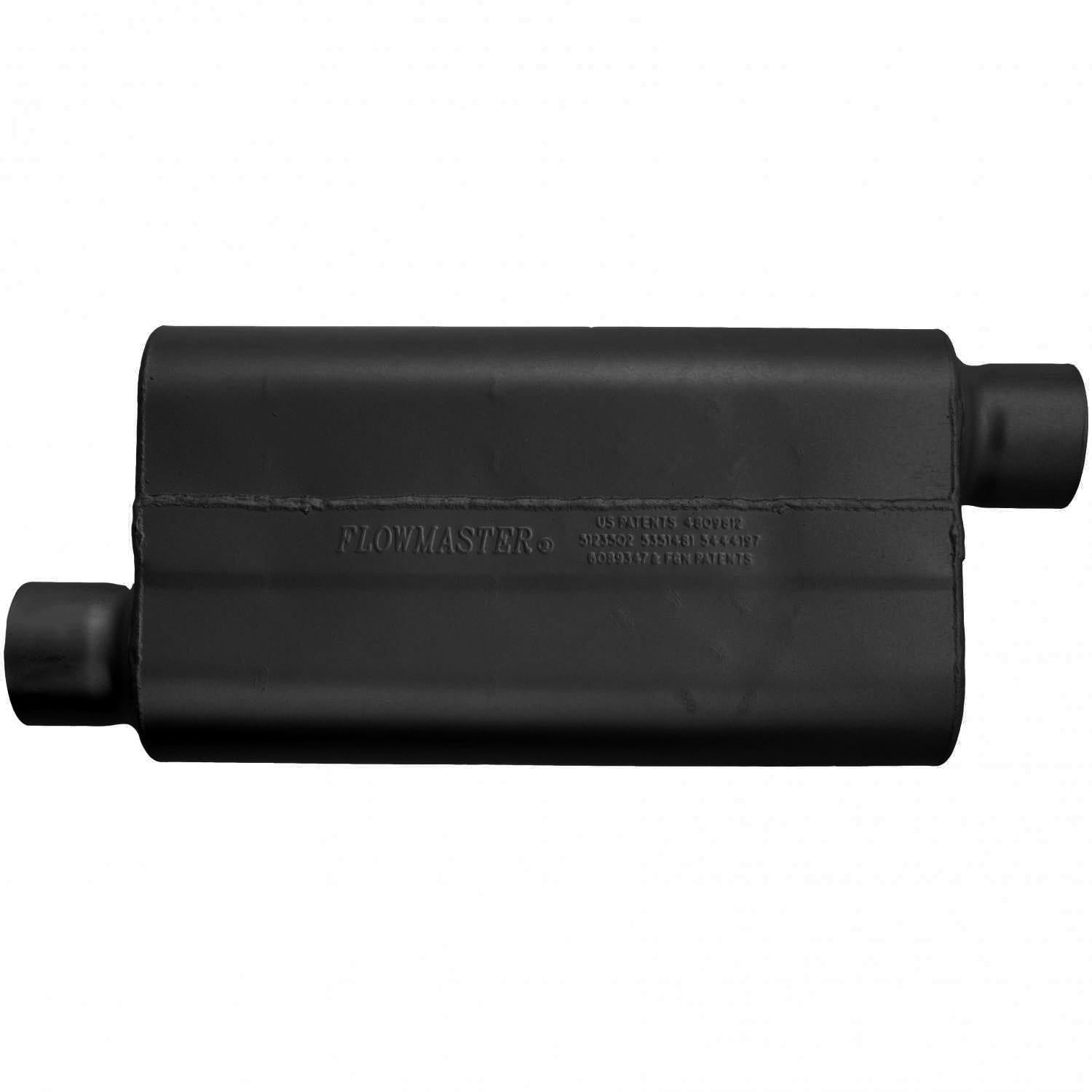 Flowmaster Exhaust Flowmaster 943053 - 50 Series Delta Flow Chambered Muffler 50 Delta Flow 3.00 Offset In 3.00 Offset Out Moderate Sound Flowmaster