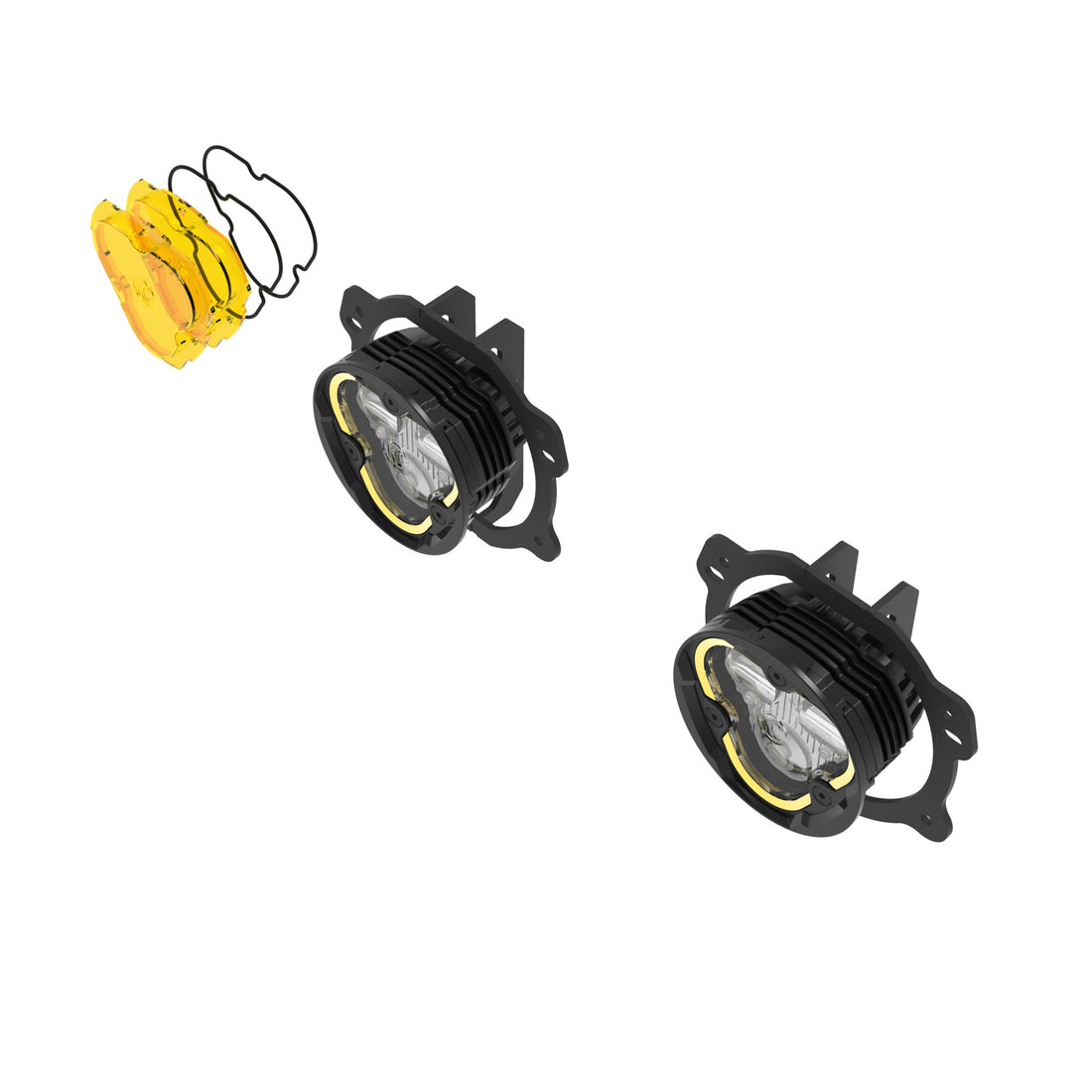 KC HiLiTES 97146 - KC FLEX ERA 3 LED DM SAE FOG 2-LIGHT MSTR KIT 07-23 JEEP JK JL JT PLASTIC BUMPER
