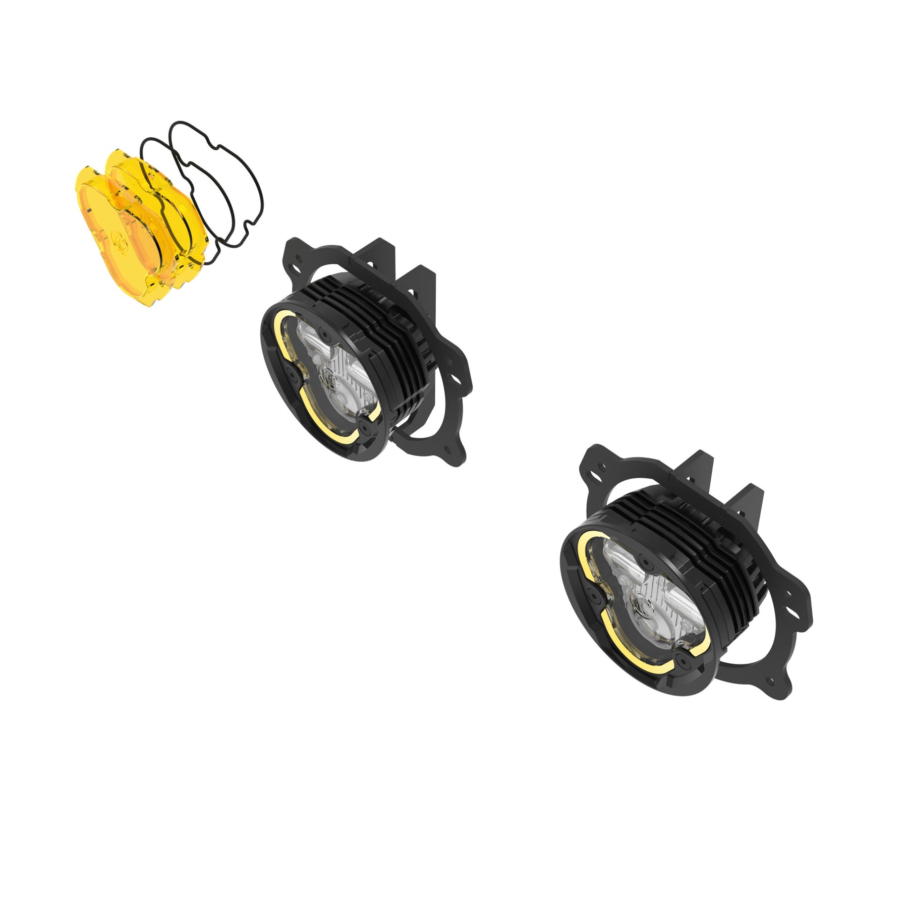 KC HiLiTES 97146 - KC FLEX ERA 3 LED DM SAE FOG 2-LIGHT MSTR KIT 07-23 JEEP JK JL JT PLASTIC BUMPER
