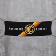 KC HiLiTES Accessories and Fluids KC HiLiTES 9902 - KC Banner 18X60 Adventure Further Logo Black Yellow