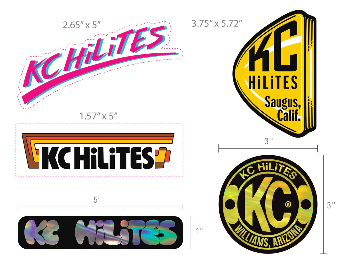 KC HiLiTES 9948 - KC Throwback Logos Sticker Pack 4