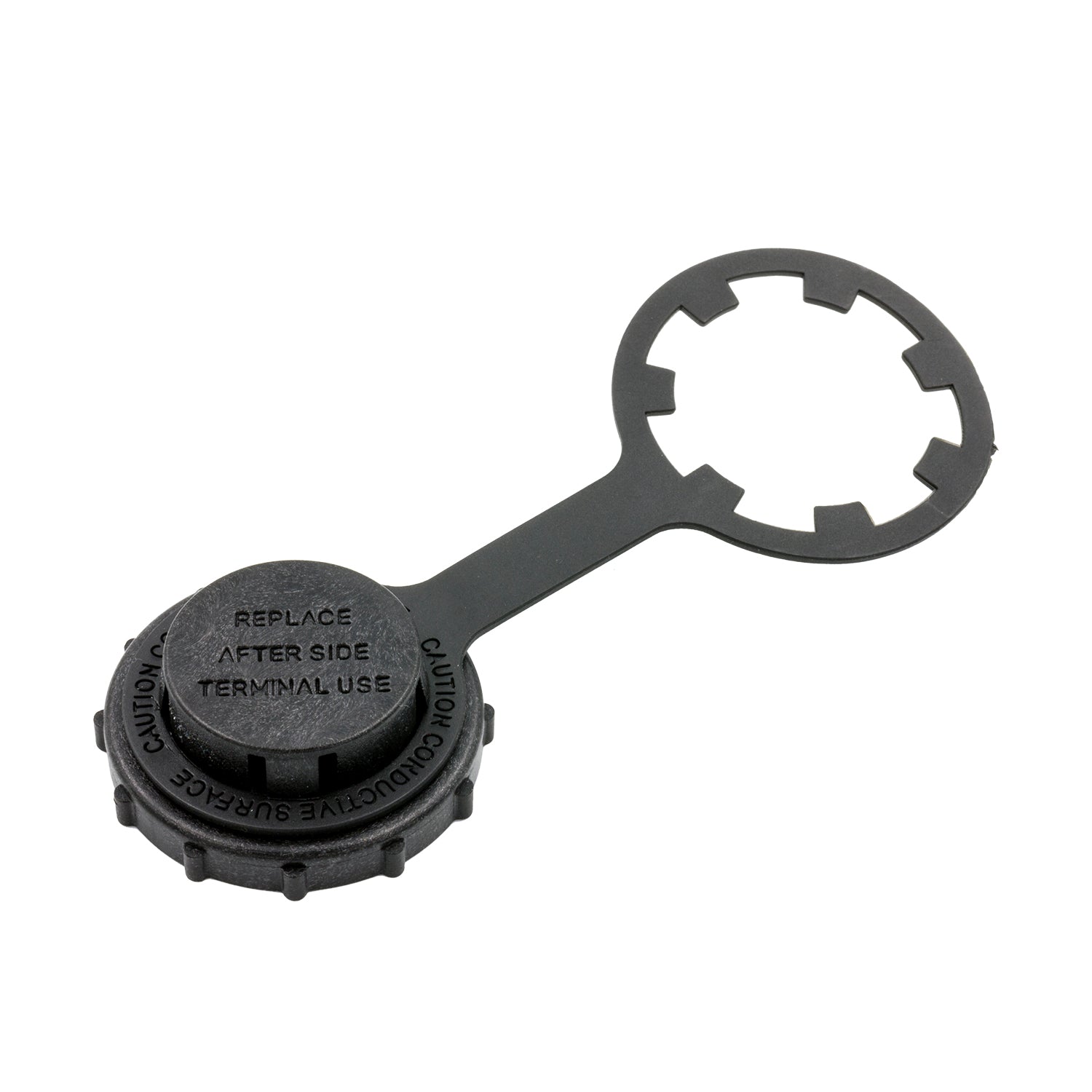 AutoMeter AC-40 - SIDE TERMINAL COVER AND TETHER, GATOR CLAMP 3