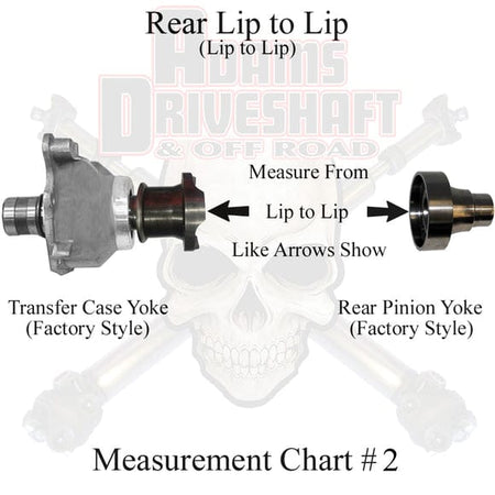 Adams Driveshaft Driveline and Axles Adams Driveshaft JK-1310R-G2D - JK Rear 1310 CV Greaseable Driveshaft 2 Door Adams Driveshaft