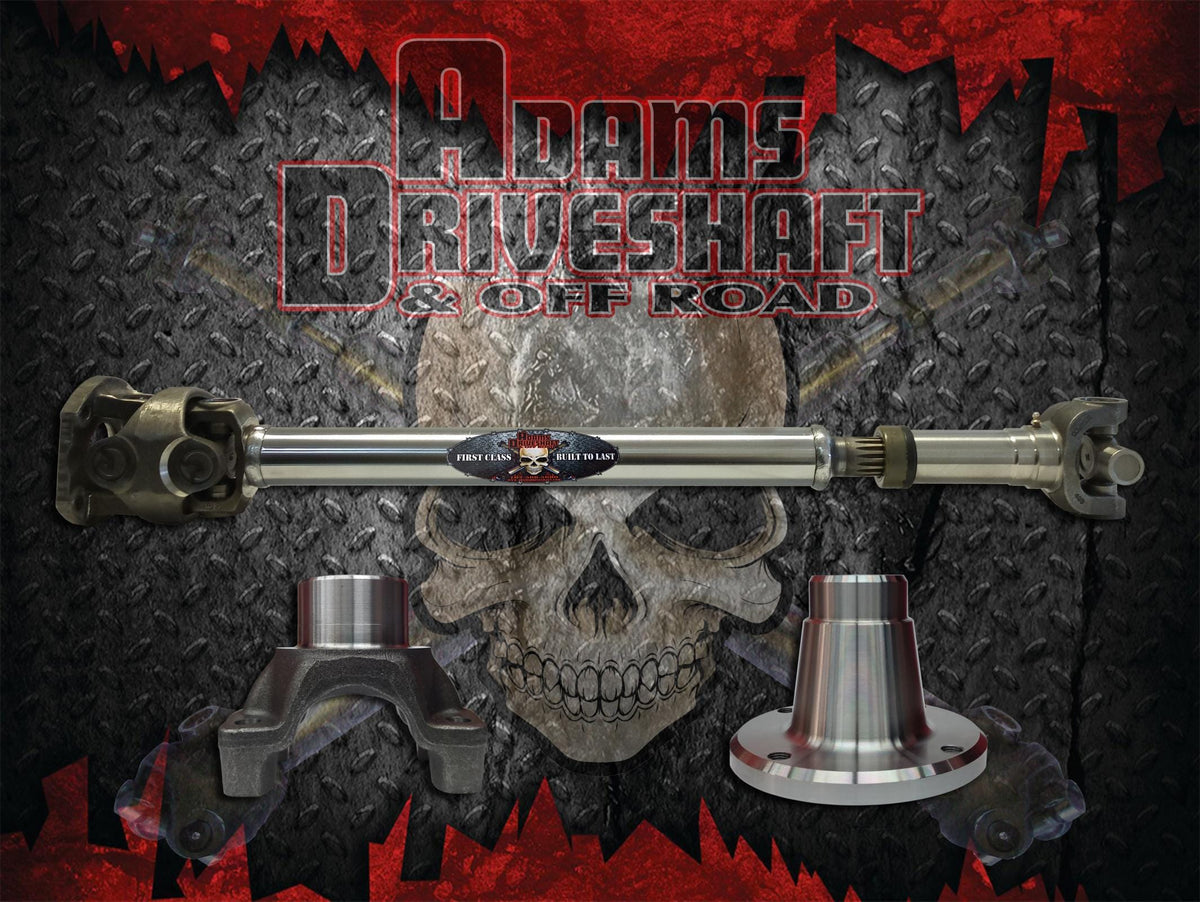 Adams Driveshaft Driveline and Axles Adams Driveshaft JK-1350F-G - JK Front 1350 CV Driveshaft Heavy Duty Series Greasable U-Joint