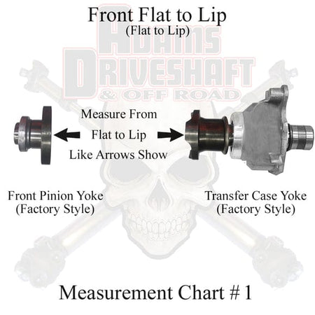 Adams Driveshaft NA Adams Driveshaft JT-1310F-S - JT Front 1310 Solid CV Driveshaft with Flange (Rubicon - Sport - Overland) Adams Driveshaft