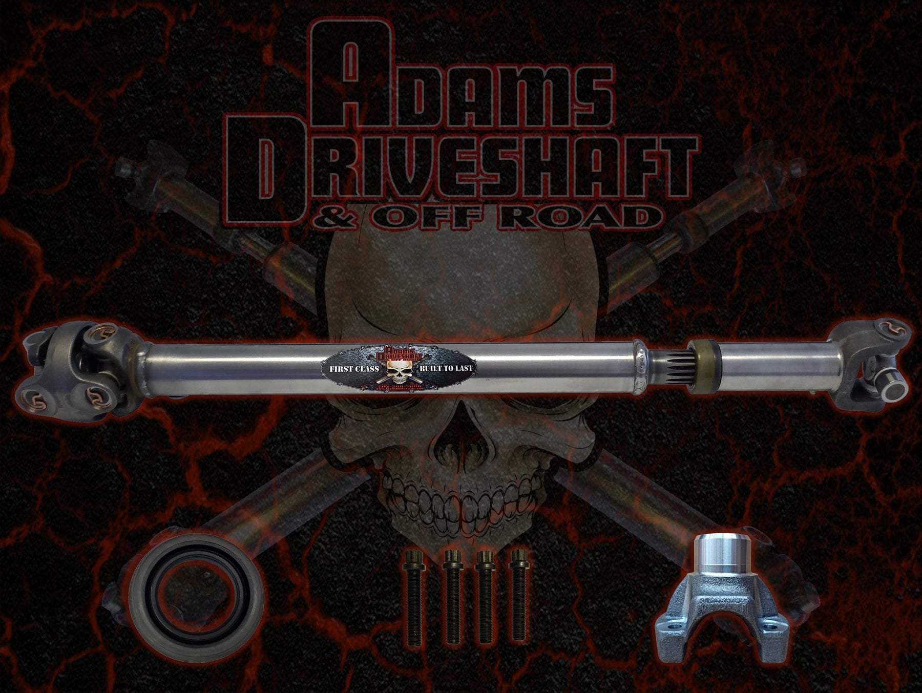 Adams Driveshaft Driveline and Axles Adams Driveshaft YJ-1310CVR-G - YJ Rear 1310 CV Driveshaft 1987 - 1993 Heavy Duty Series