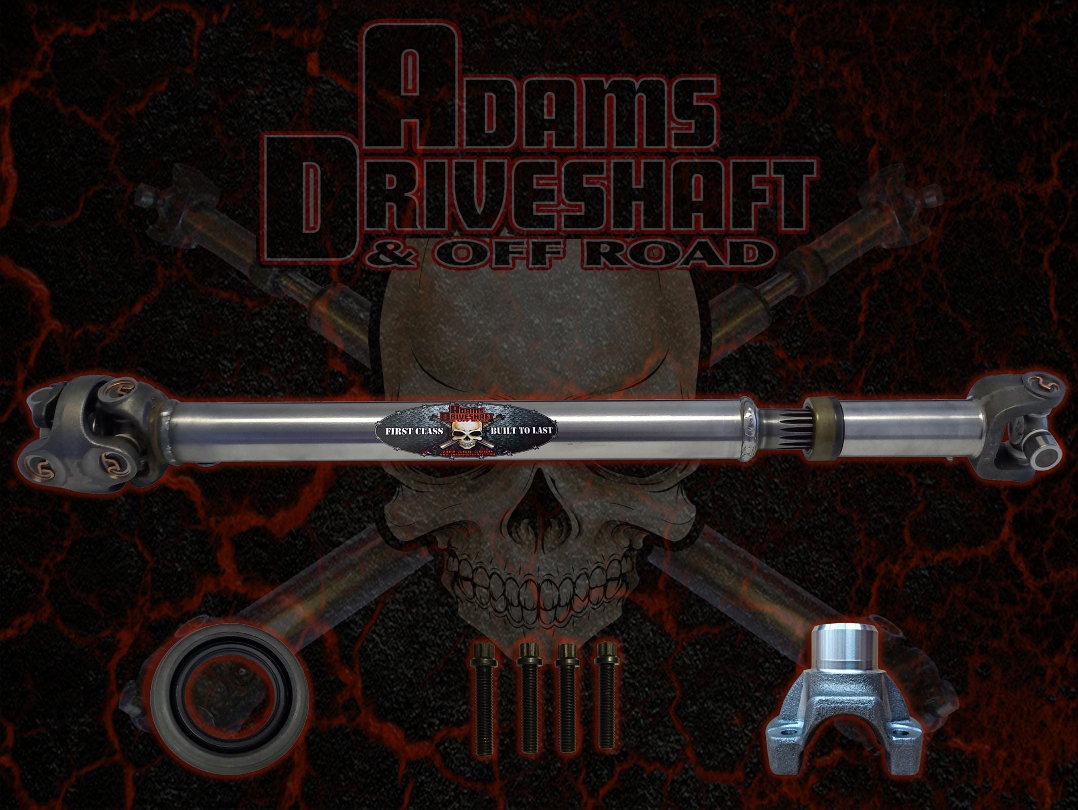 Adams Driveshaft Driveline and Axles Adams Driveshaft YJ-1310CVR-G - YJ Rear 1310 CV Driveshaft 1987 - 1993 Heavy Duty Series