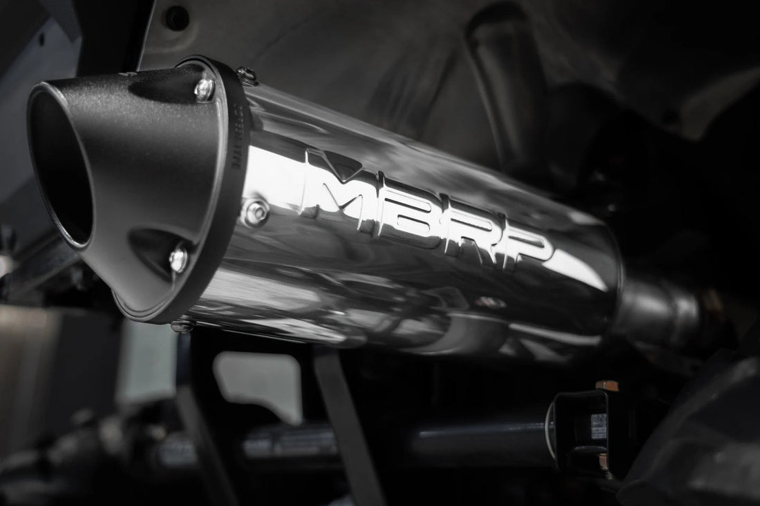 MBRP AT-7216 - 2010-Up Polaris Outlaw/Sportsman 90/110 and 2023-Up Can-am Renegade 70/110 Direct Slip-on Utility Muffler MBRP
