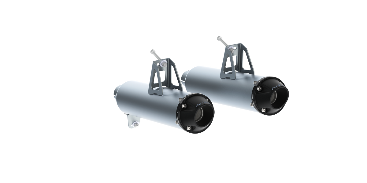 MBRP AT-9207PT - Dual Slip-On Mufflers For 13-18 Can-Am Maverick MBRP