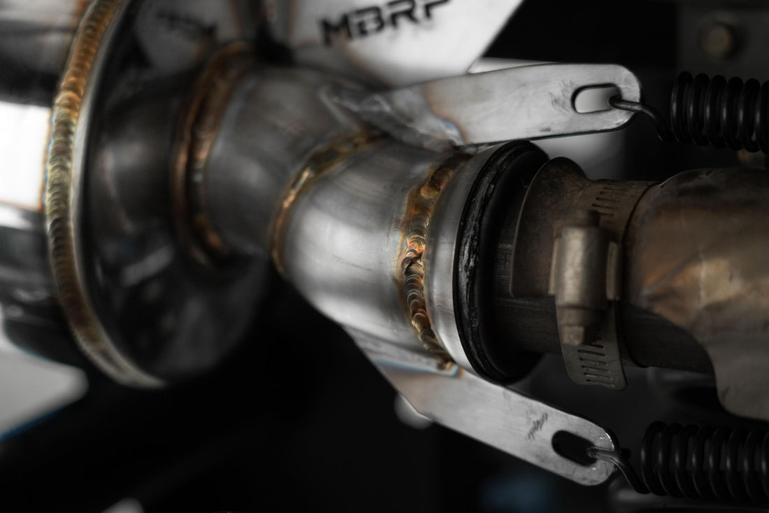 MBRP AT-9502PT - 2001-Up Polaris Sportsman 5 Inch Single Slip-on Muffler with Billet Tip Performance Series MBRP