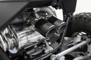 MBRP AT-9533PT - 2022-Up Polaris RZR PRO R T304 Single Slip-on Dual Outlet Performance Series Exhaust with Carbon Fiber Tips MBRP