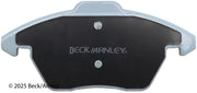 Beck/Arnley 085-1763 2013-2017 Volkswagen CC Disc Brake Pad Set