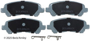 Beck/Arnley 085-1885 2008-2013 Toyota Highlander Disc Brake Pad Set