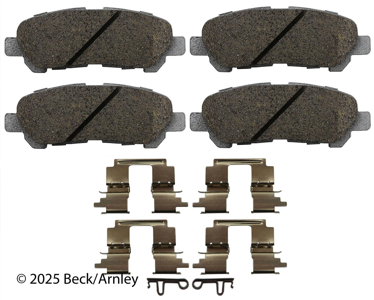Beck/Arnley 085-6885 2008-2013 Toyota Highlander Disc Brake Pad Set