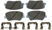 Beck/Arnley 085-6931 2012-2017 Hyundai Azera Disc Brake Pad Set