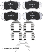 Beck/Arnley 085-7050 2019-2023 Hyundai Kona Electric Disc Brake Pad Set