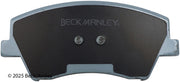Beck/Arnley 085-7072 2017-2025 Kia Niro Disc Brake Pad Set