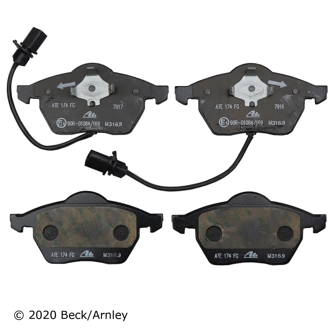 Beck/Arnley 089-1608 2006-2009 Saab 9-5 Disc Brake Pad Set