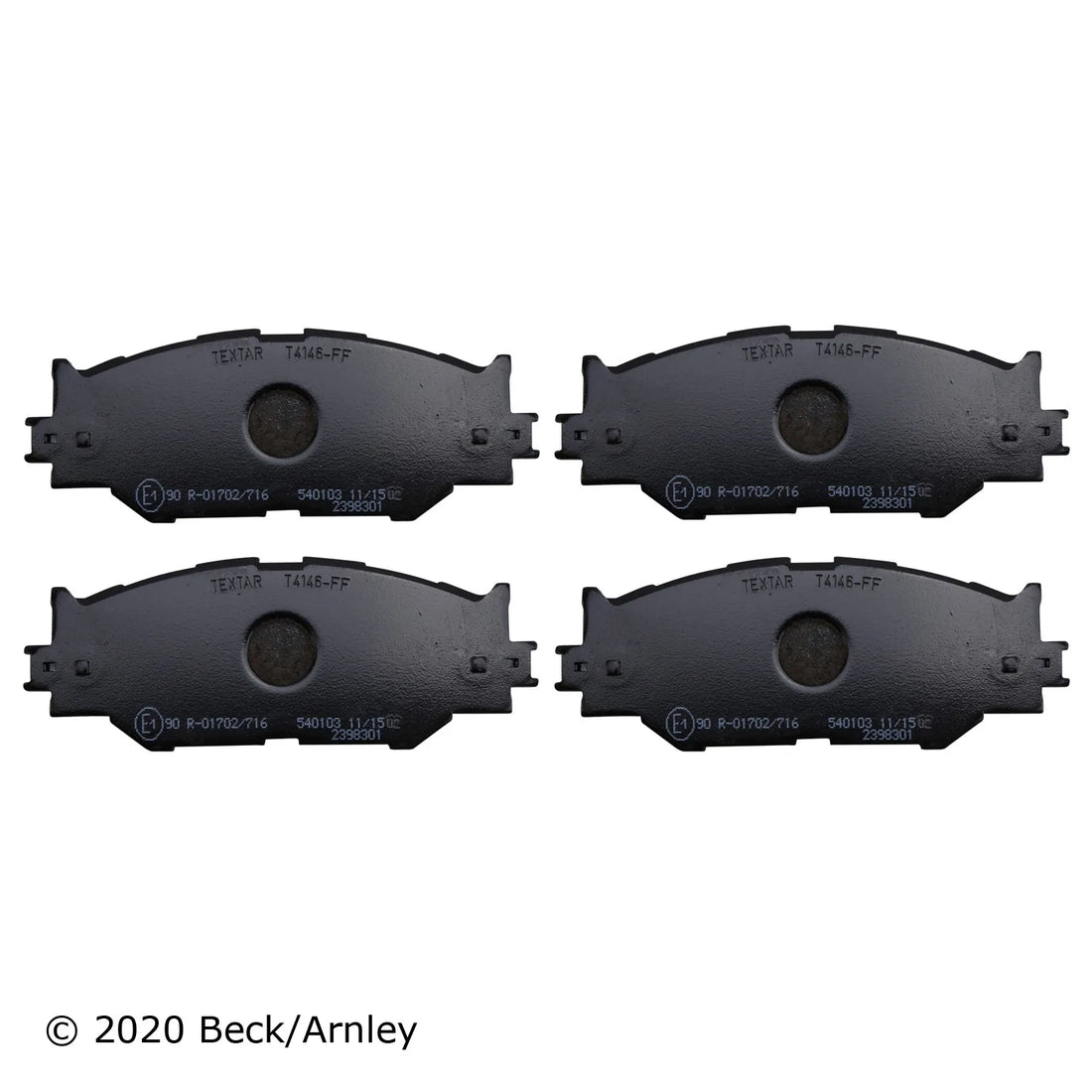 Beck/Arnley 089-1806 2006-2015 Lexus IS250 Disc Brake Pad Set