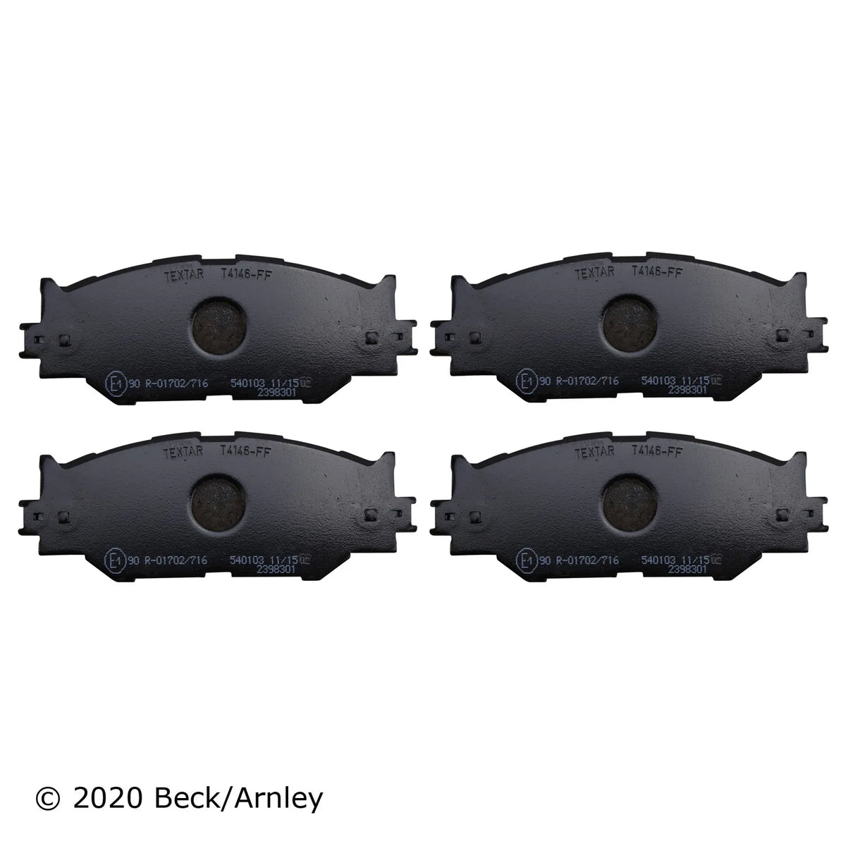 Beck/Arnley 089-1806 2006-2015 Lexus IS250 Disc Brake Pad Set