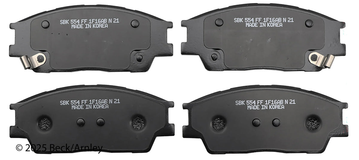 Beck/Arnley 089-2127 2020-2026 Hyundai Venue Disc Brake Pad Set