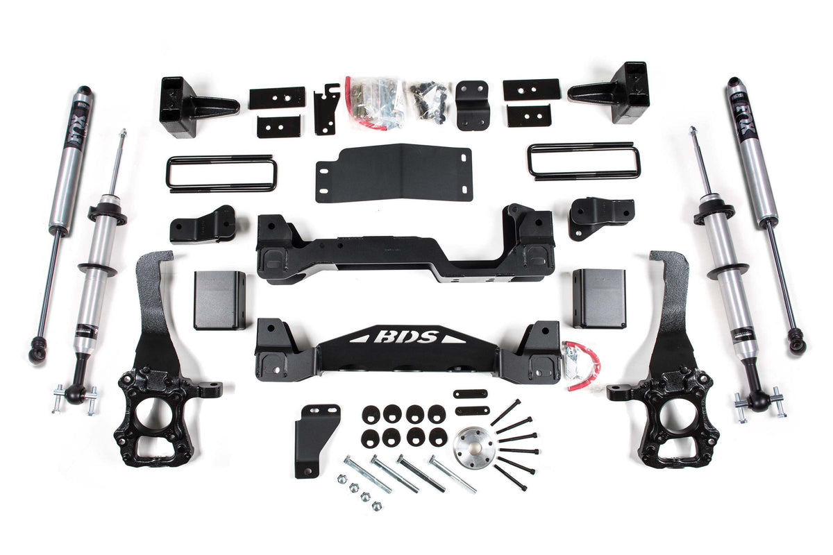 BDS Suspension BDS1532FSR - 6 Inch Lift Kit FOX 2.0 Internal Floating Piston Strut Ford F150 15-20 4WD 5 Inch Block With Fox 2.0 Performance Shocks