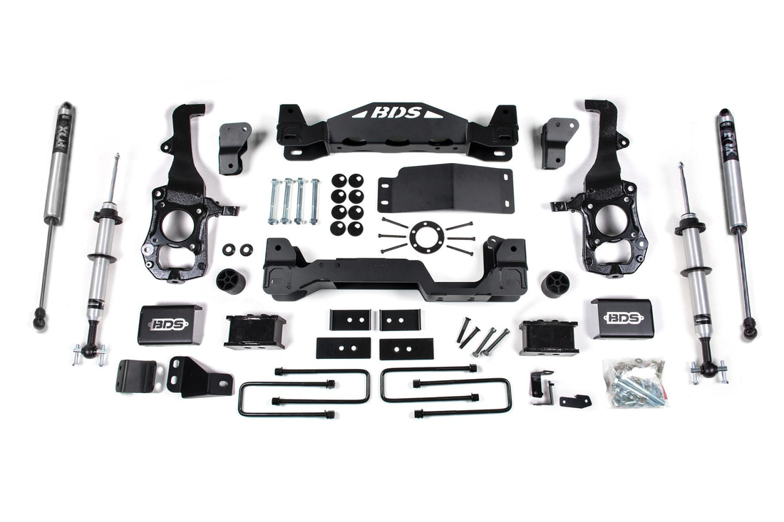 BDS Suspension BDS1583FSR - 4 Inch Lift Kit FOX 2.0 Strut Ford F150 21-25 4WD 2 Inch Block Fox  2.0 Performance Shocks 1
