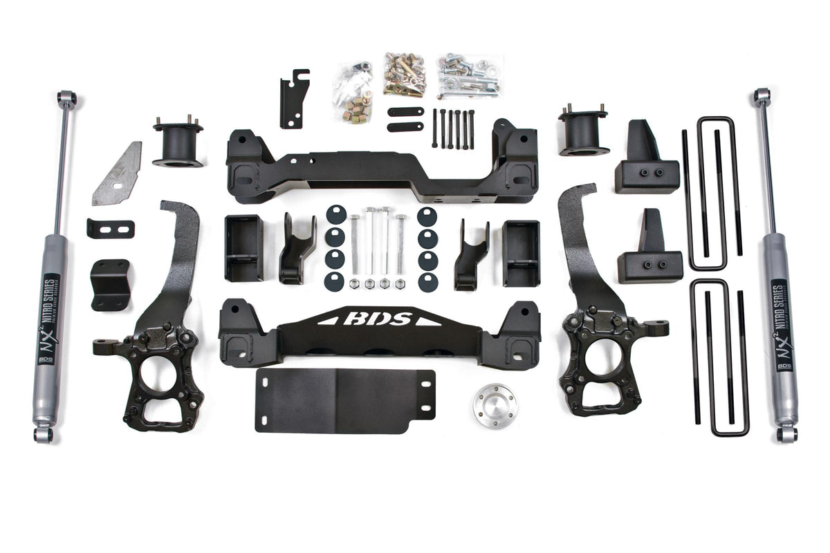 BDS Suspension BDS1908FS - 4 Inch Lift Kit Ford F150 15-20 4WD 3 Inch Block Kit Fox 2.0 Performance Shocks