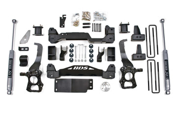 BDS Suspension BDS1908H - 4 Inch Lift Kit Ford F150 15-20 4WD 3 Inch Block Kit NX2 Nitro Shocks 1