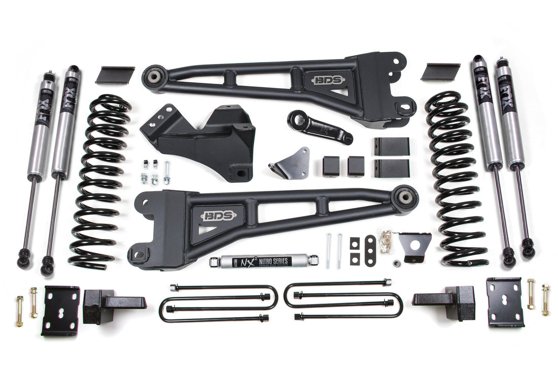 BDS Suspension BDS1948FS - 6 Inch Lift Kit w/ Radius Arm Ford F250/F350 Super Duty 05-07 4WD Gas 4 Inch Block Without Overload Fox 2.0 Performance 1