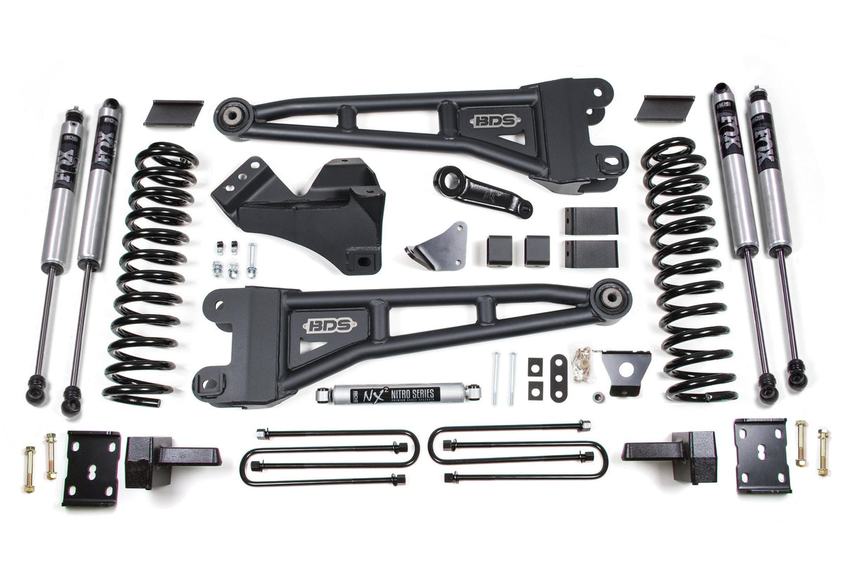 BDS Suspension BDS1948FS - 6 Inch Lift Kit w/ Radius Arm Ford F250/F350 Super Duty 05-07 4WD Gas 4 Inch Block Without Overload Fox 2.0 Performance 1