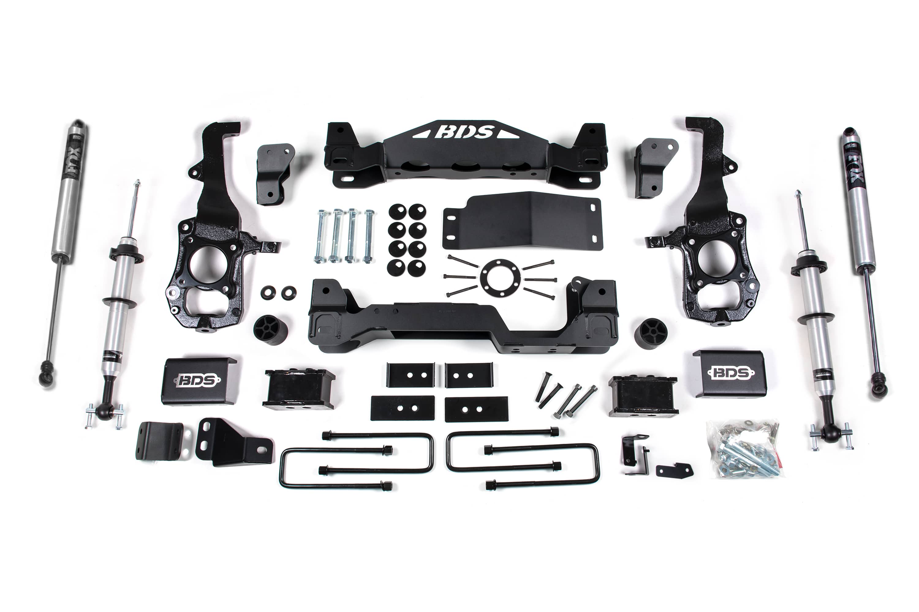 BDS Suspension NA BDS Suspension 1902FSR - 4 Inch Lift Kit FOX 2.0 Strut Ford F150 21-24 4WD 1 Inch Block Fox 2.0 Performance Shocks